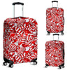 Candy Cane Print Pattern Luggage Cover Protector-grizzshop