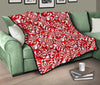 Candy Cane Print Pattern Quilt-grizzshop