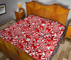 Candy Cane Print Pattern Quilt-grizzshop