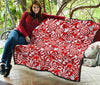 Candy Cane Print Pattern Quilt-grizzshop