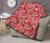 Candy Cane Print Pattern Quilt-grizzshop