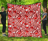 Candy Cane Print Pattern Quilt-grizzshop