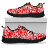 Candy Cane Print Pattern Sneaker Shoes For Men Women-grizzshop