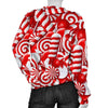 Candy Cane Print Pattern Women's Sweatshirt-grizzshop