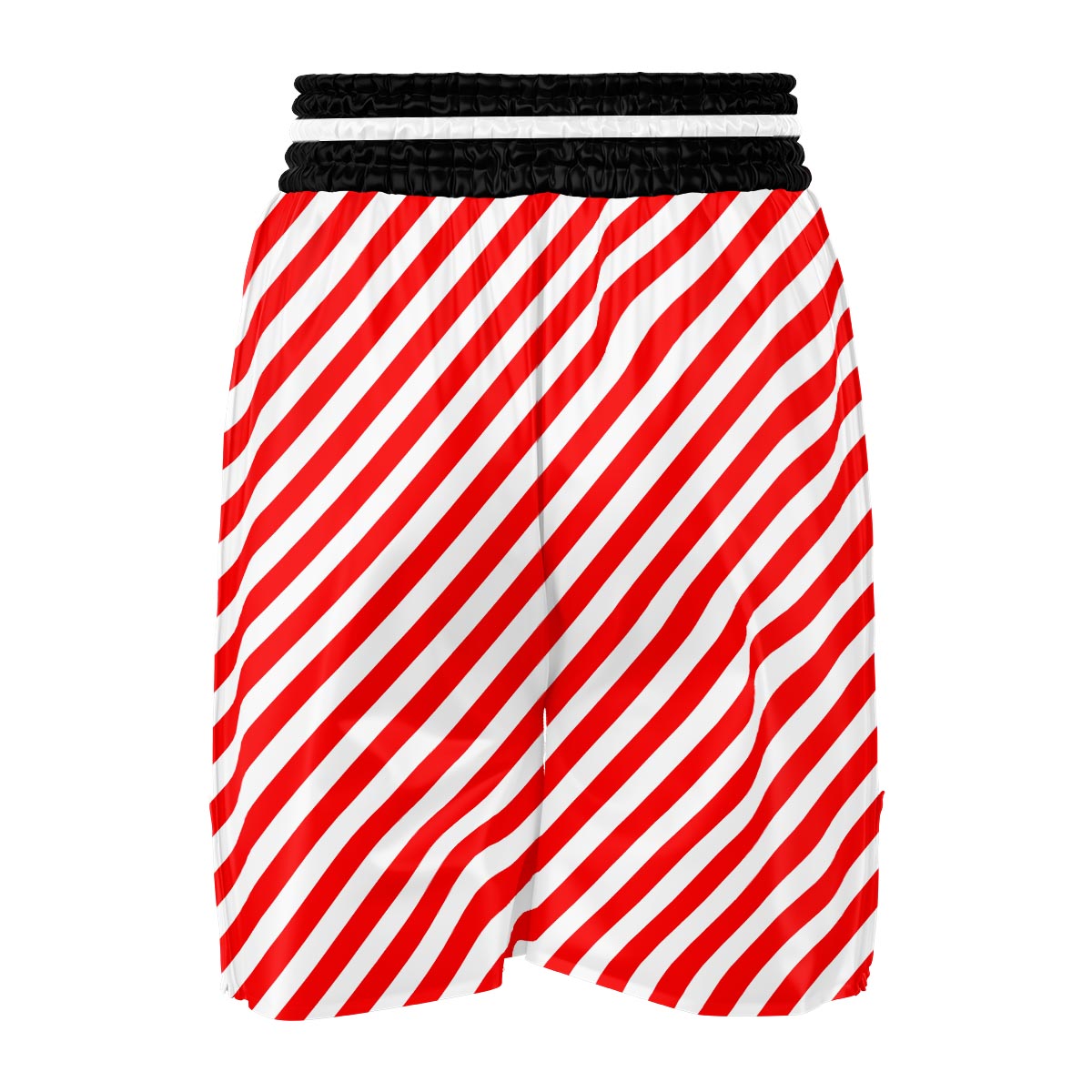 Candy Cane White And Red Print Pattern Boxing Shorts-grizzshop