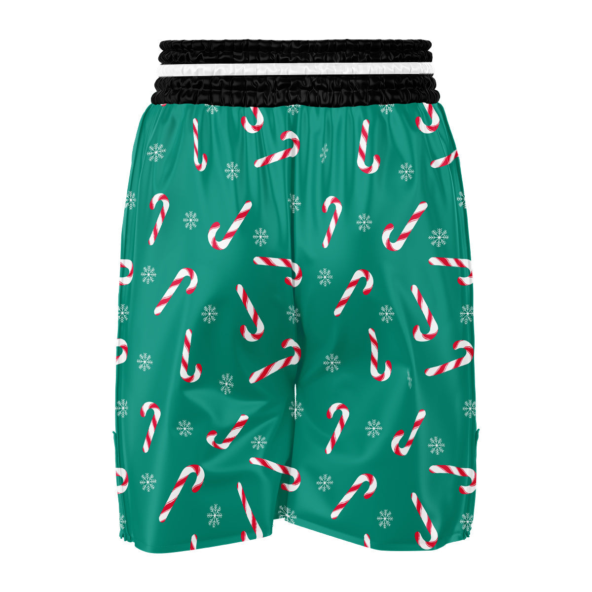 Candy Cane Xmas Print Pattern Boxing Shorts-grizzshop
