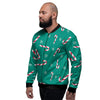 Candy Cane Xmas Print Pattern Men's Bomber Jacket-grizzshop