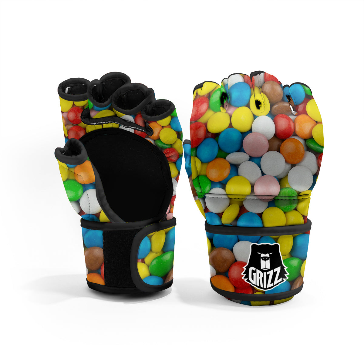 Candy Chocolate Colorful Print MMA Gloves-grizzshop