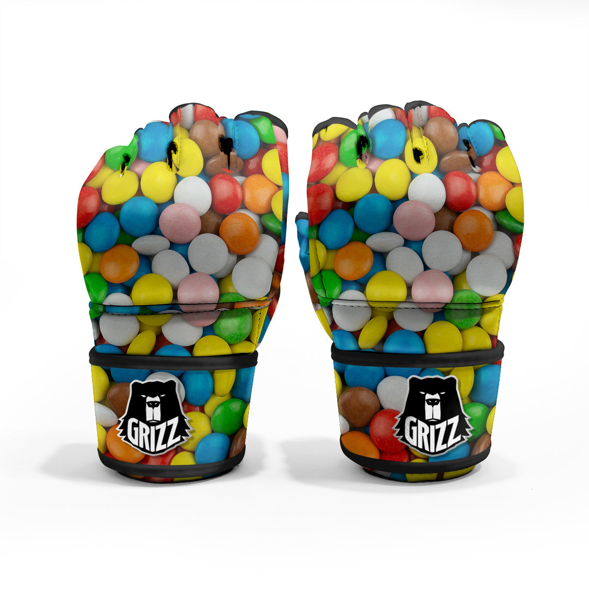 Candy Chocolate Colorful Print MMA Gloves-grizzshop