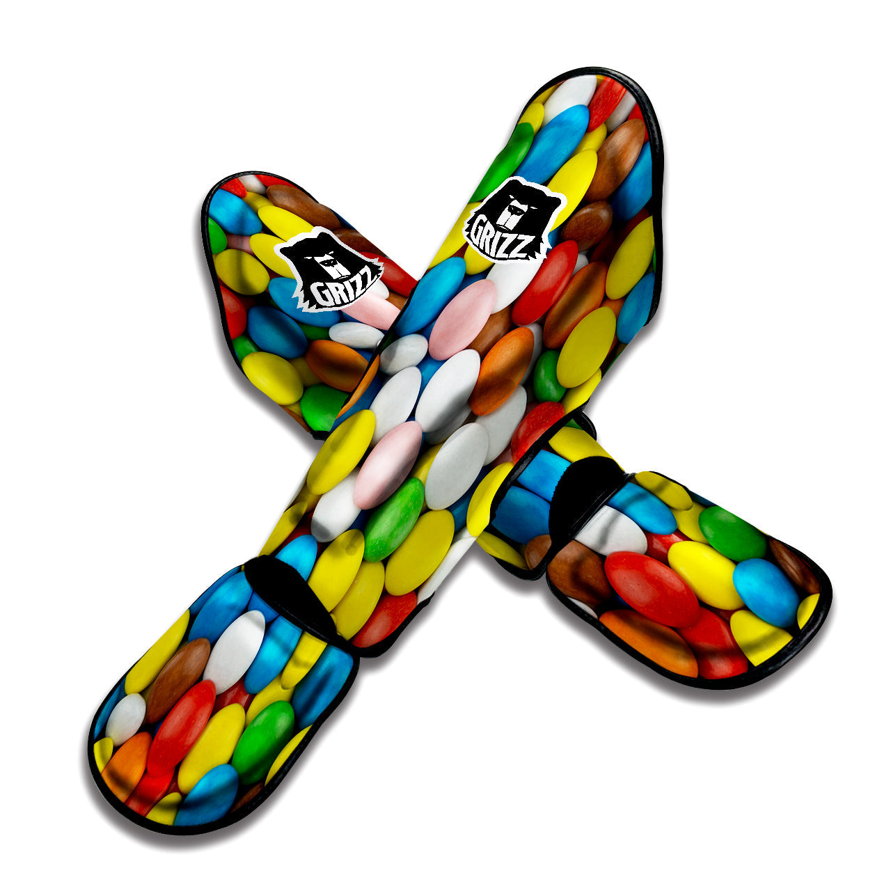 Candy Chocolate Colorful Print Muay Thai Shin Guards-grizzshop