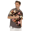 Candy Chocolate Heart Print Men's Short Sleeve Shirts-grizzshop