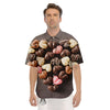 Candy Chocolate Heart Print Men's Short Sleeve Shirts-grizzshop