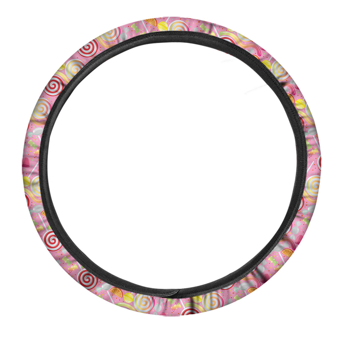 Candy Colorful Print Pattern Car Steering Wheel Cover-grizzshop