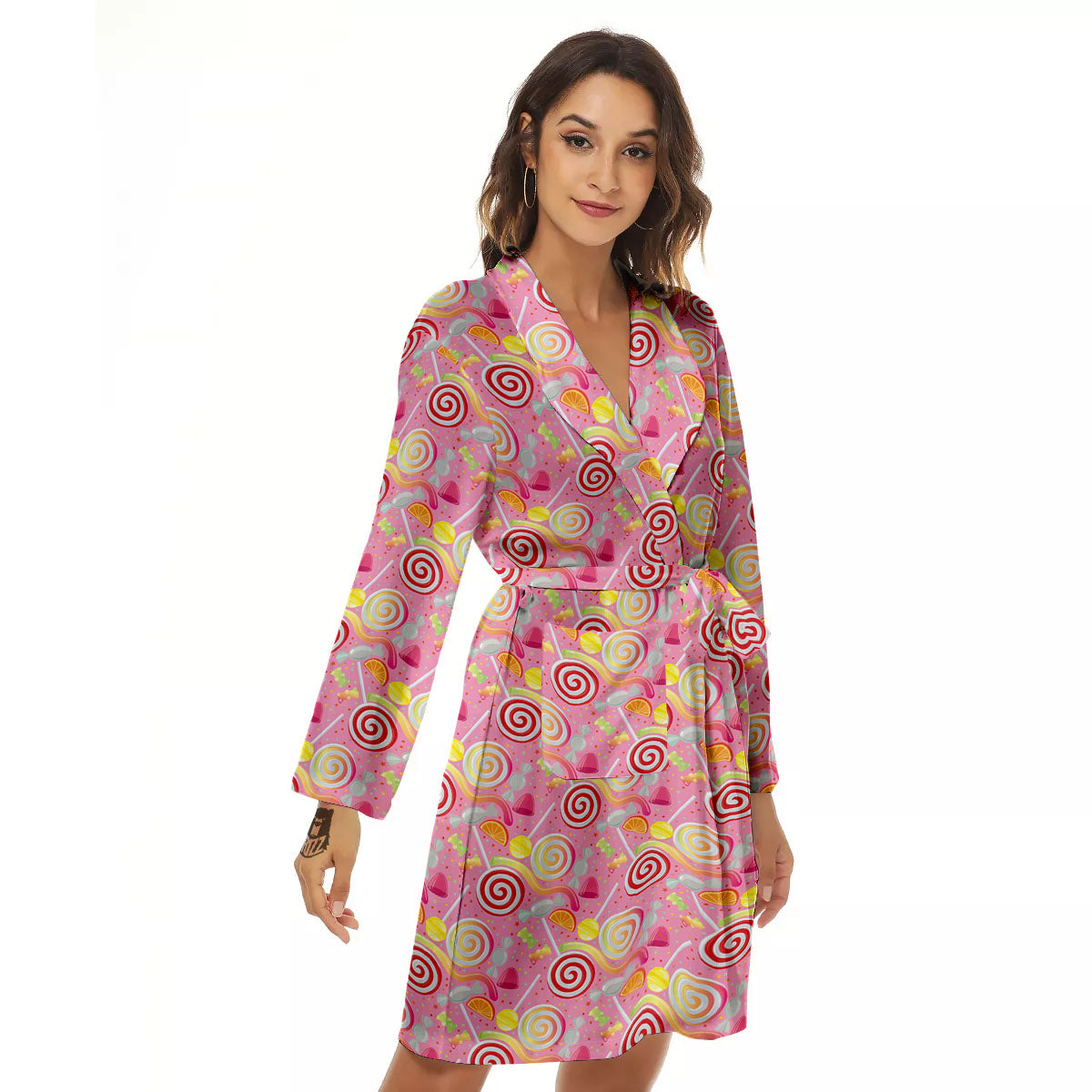 Candy Colorful Print Pattern Women's Robe-grizzshop