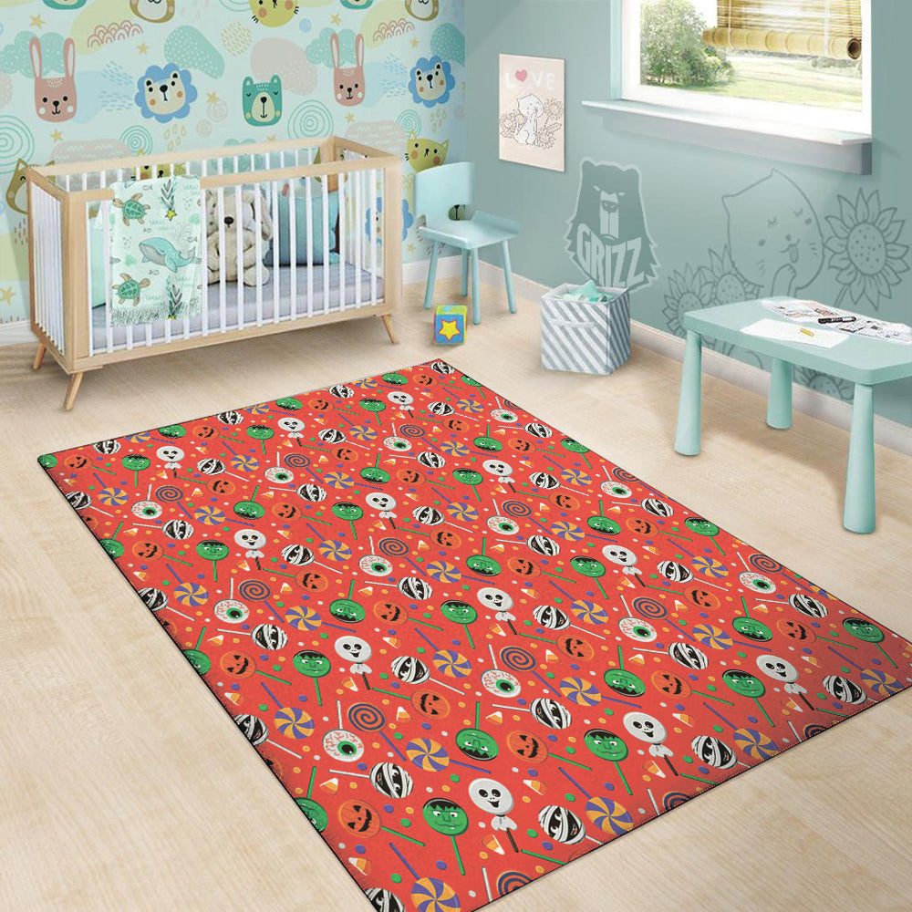 Candy Cute Halloween Print Pattern Floor Mat-grizzshop