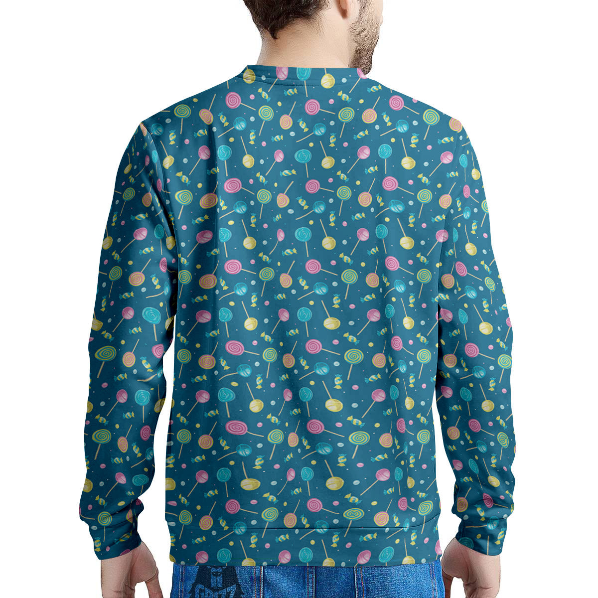 Candy Cute Print Pattern Men's Sweatshirt-grizzshop