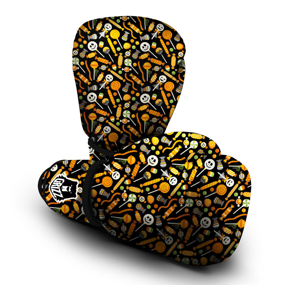 Candy Halloween Print Pattern Boxing Gloves-grizzshop