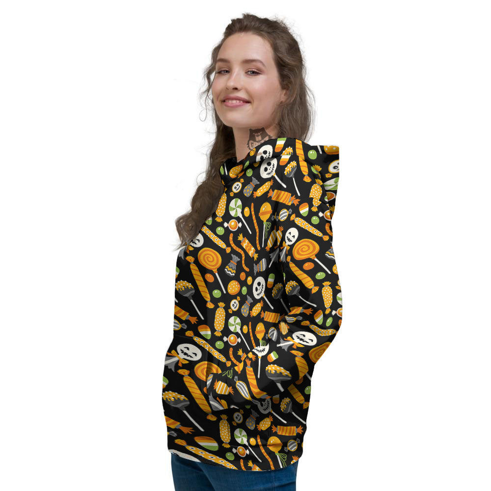 Candy Halloween Print Pattern Women's Hoodie-grizzshop