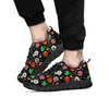 Candy Monsters Halloween Print Pattern Black Sneaker-grizzshop