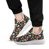 Candy Monsters Halloween Print Pattern White Athletic Shoes-grizzshop