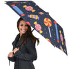 Candy Pattern Print Automatic Foldable Umbrella-grizzshop