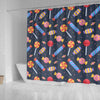 Candy Pattern Print Bathroom Shower Curtain-grizzshop