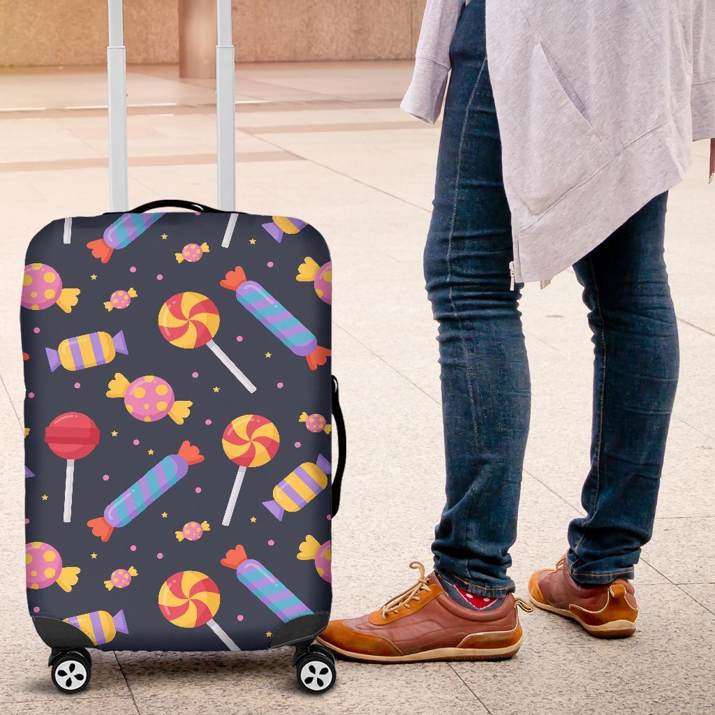 Candy Pattern Print Luggage Cover Protector-grizzshop