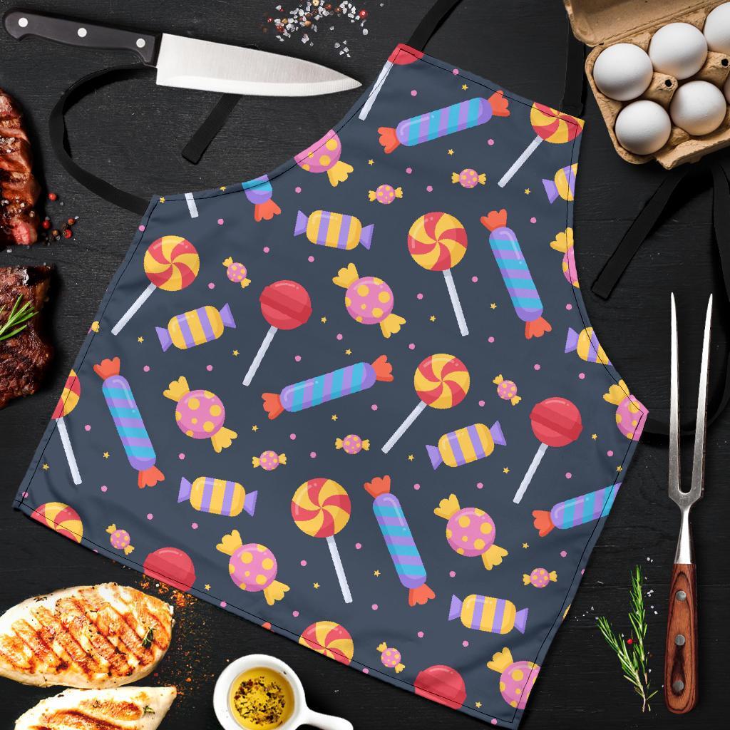 Candy Pattern Print Men's Apron-grizzshop