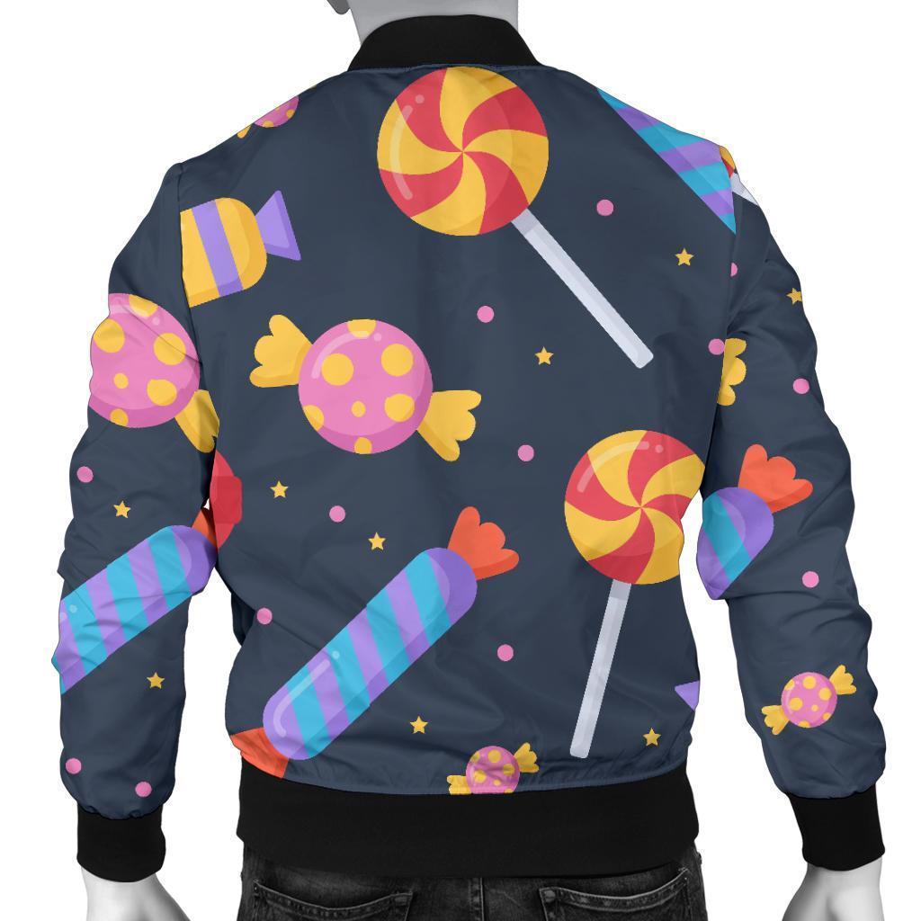 Candy Pattern Print Men's Bomber Jacket-grizzshop