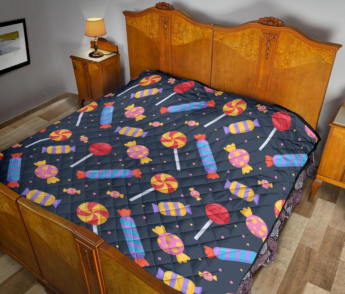 Candy Pattern Print Quilt-grizzshop