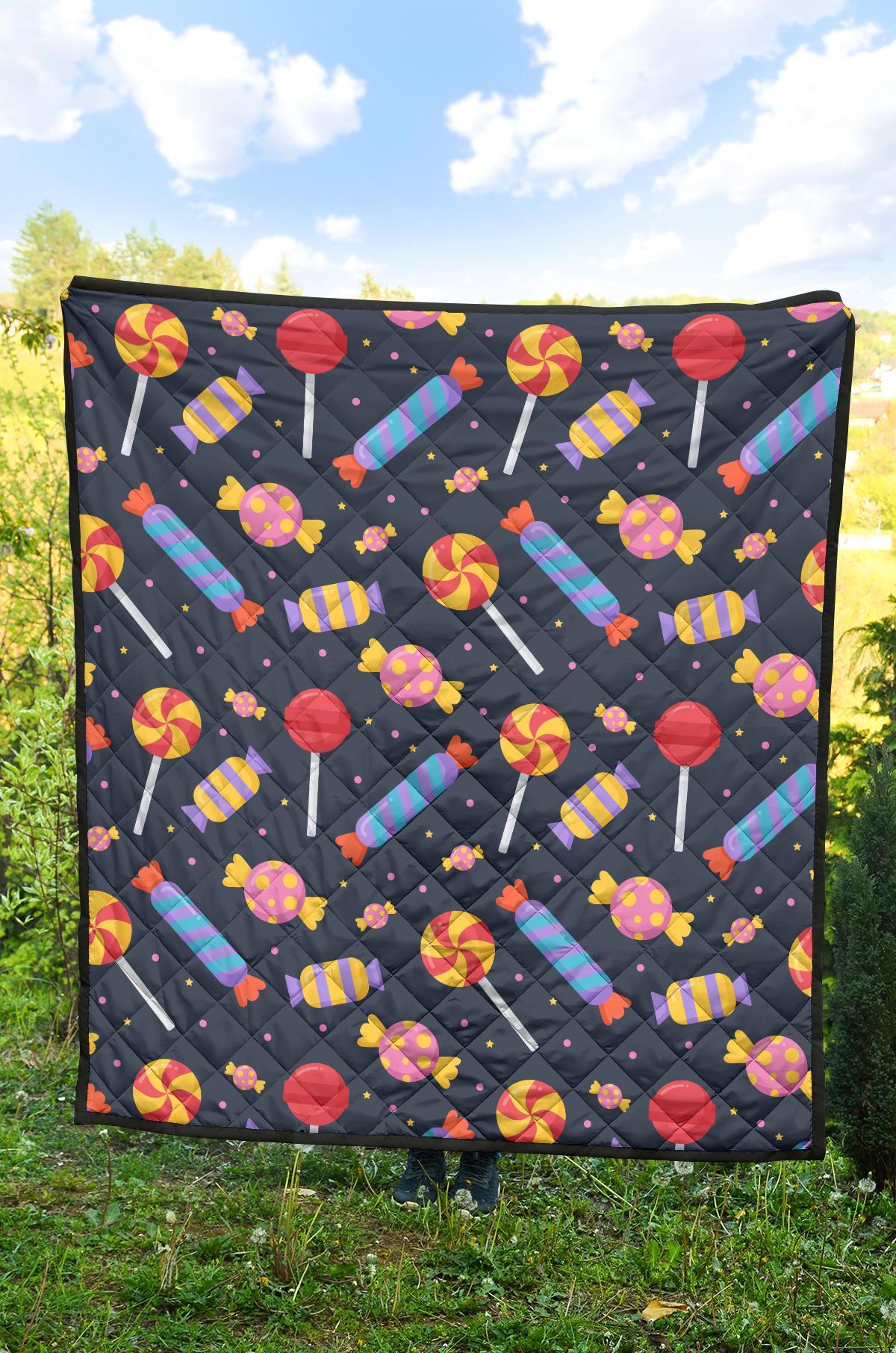 Candy Pattern Print Quilt-grizzshop