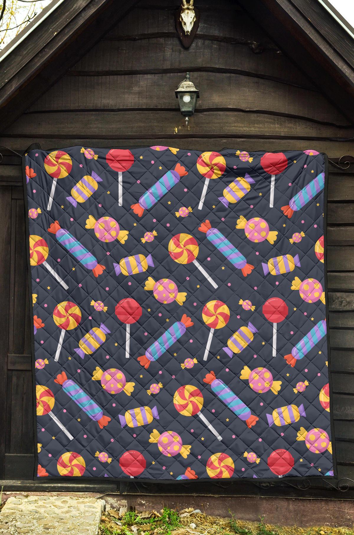 Candy Pattern Print Quilt-grizzshop