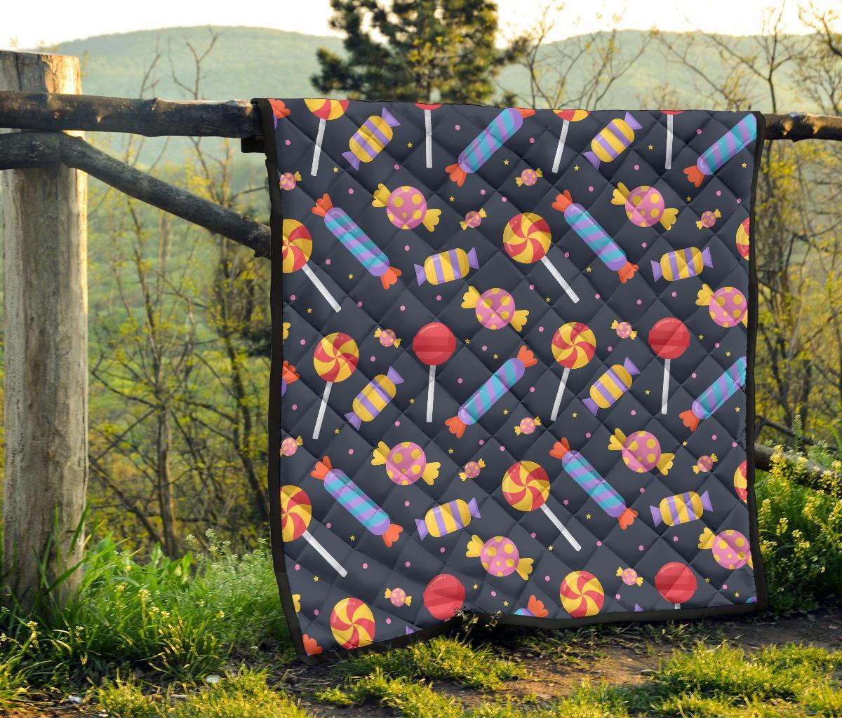 Candy Pattern Print Quilt-grizzshop