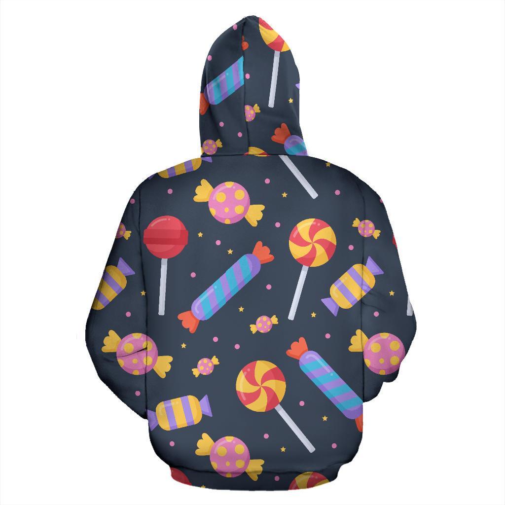 Candy Pattern Print Women Men Pullover Hoodie-grizzshop