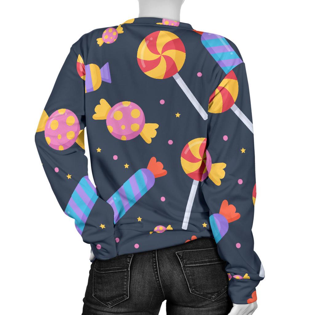 Candy Pattern Print Women's Sweatshirt-grizzshop