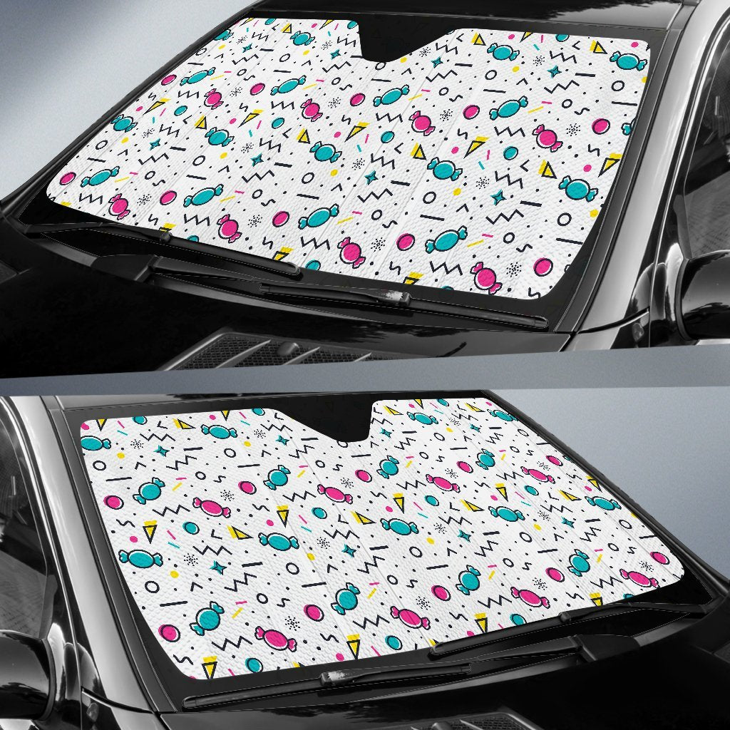 Candy Print Pattern Car Sun Shade-grizzshop