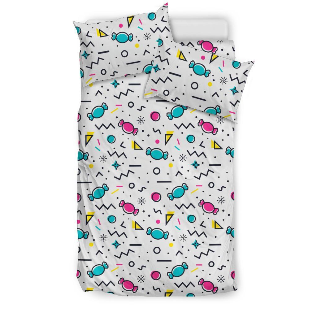 Candy Print Pattern Duvet Cover Bedding Set-grizzshop