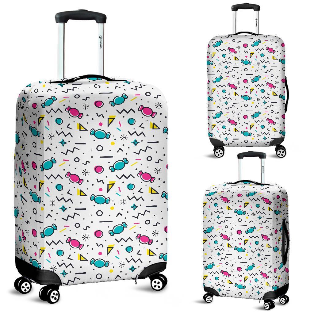 Candy Print Pattern Luggage Cover Protector-grizzshop