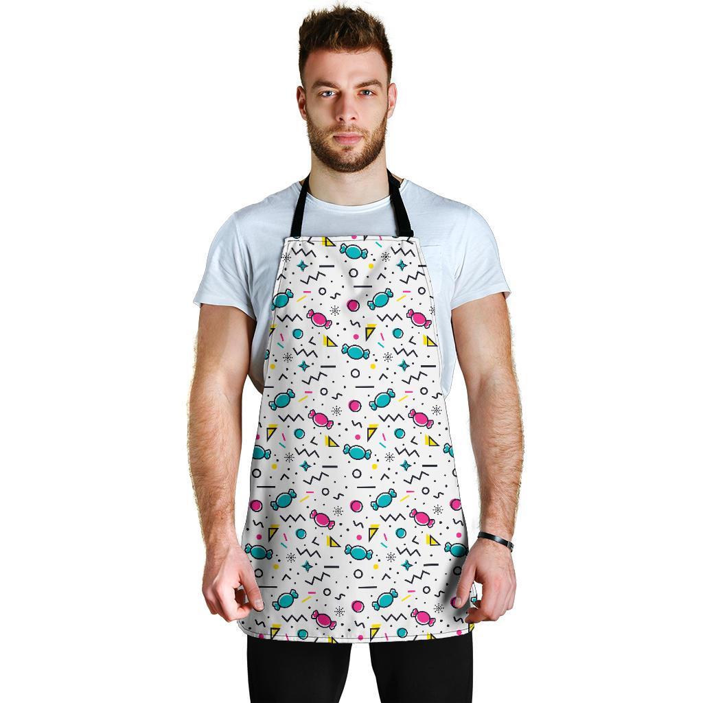 Candy Print Pattern Men's Apron-grizzshop