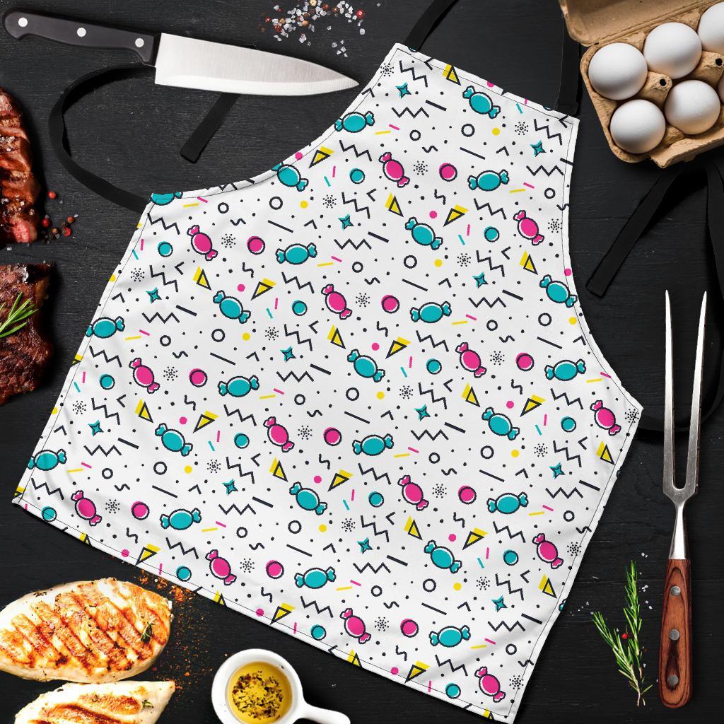 Candy Print Pattern Men's Apron-grizzshop