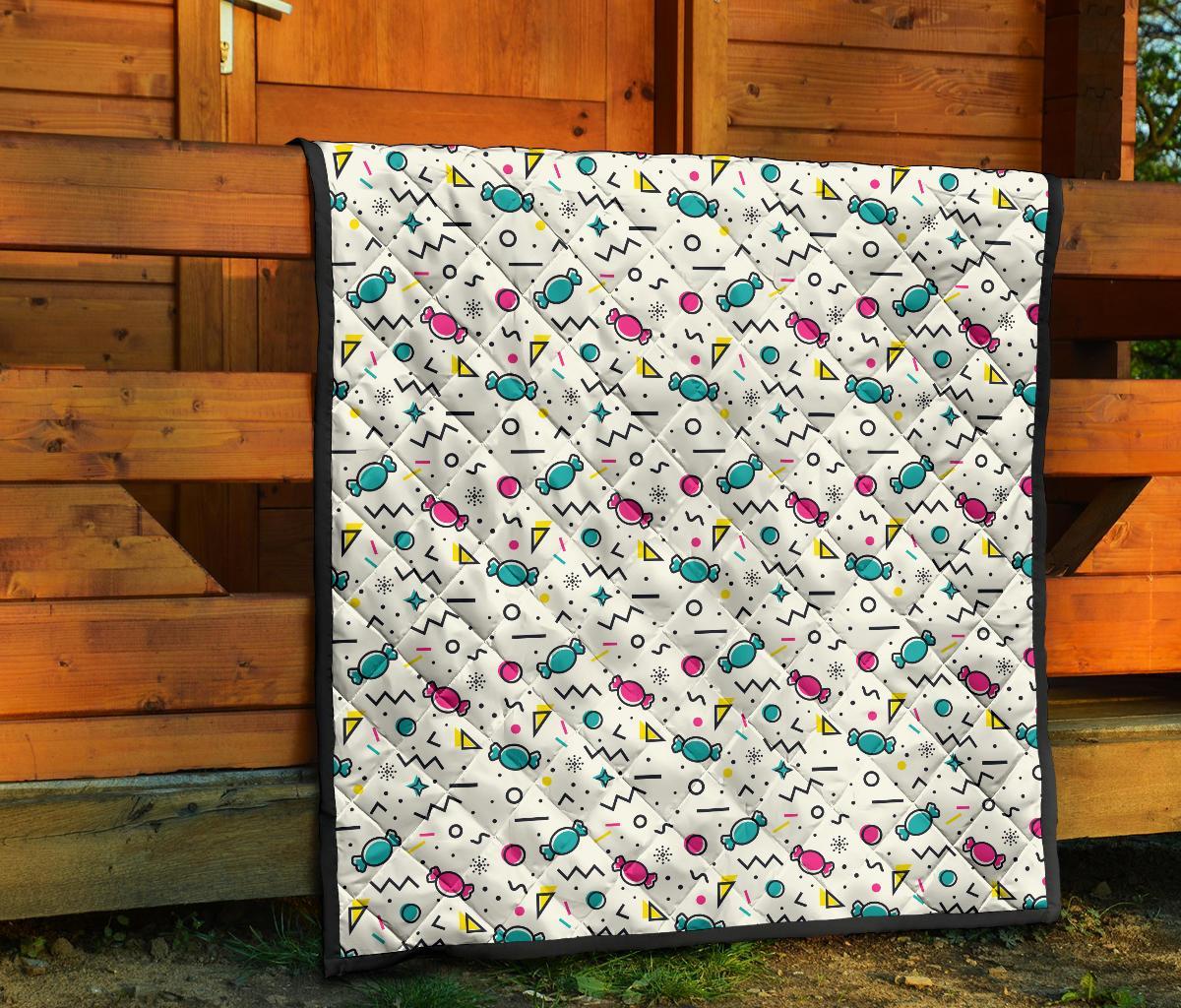 Candy Print Pattern Quilt-grizzshop