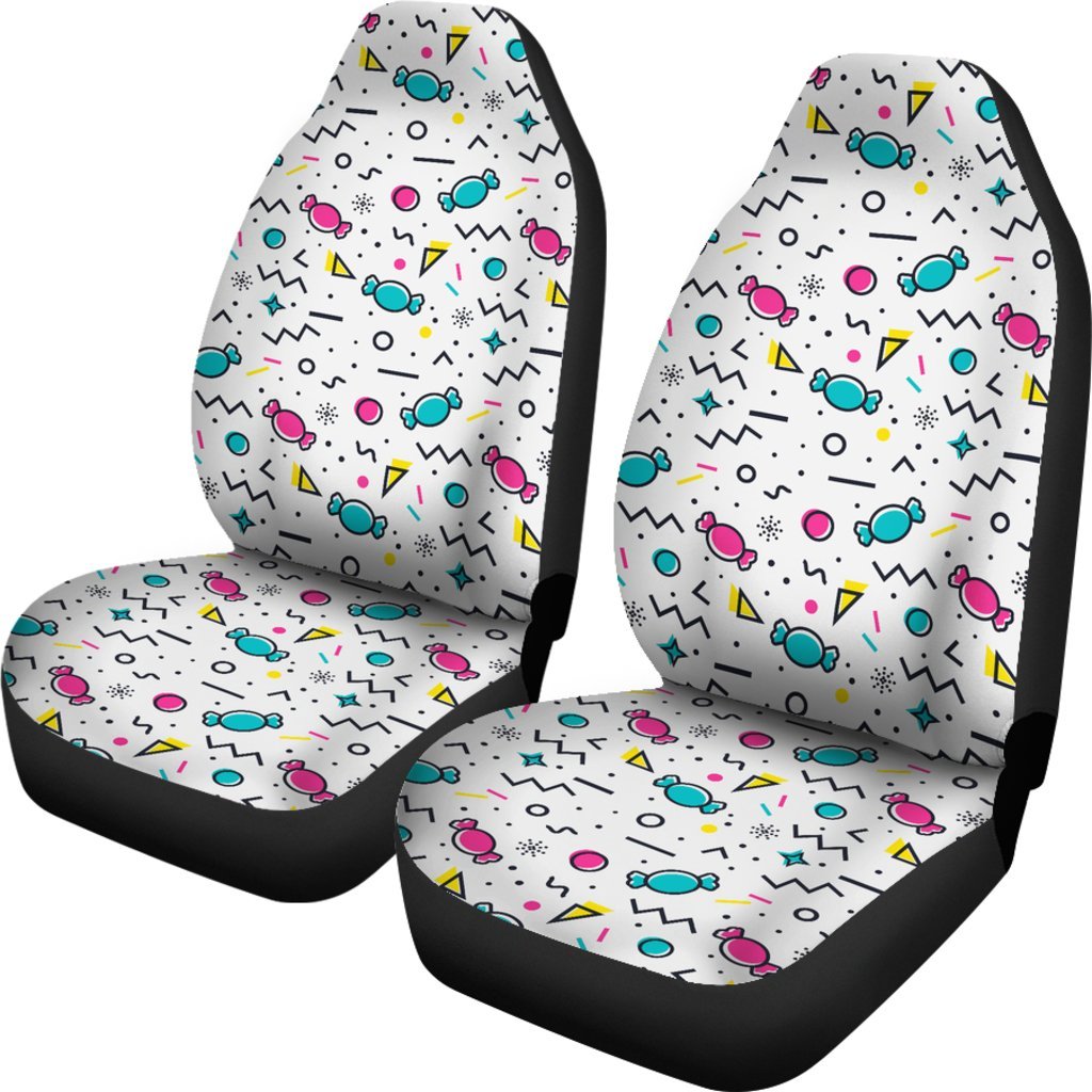 Candy Print Pattern Universal Fit Car Seat Covers-grizzshop