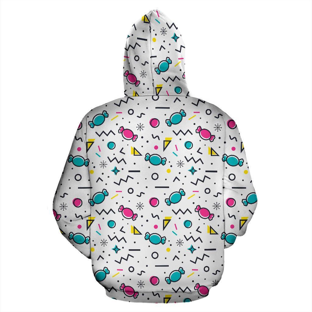 Candy Print Pattern Women Men Pullover Hoodie-grizzshop