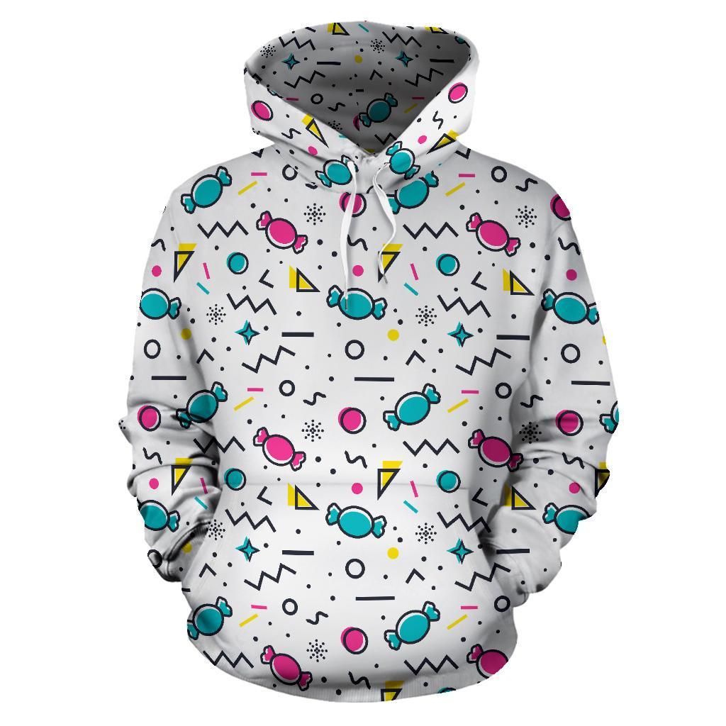 Candy Print Pattern Women Men Pullover Hoodie-grizzshop