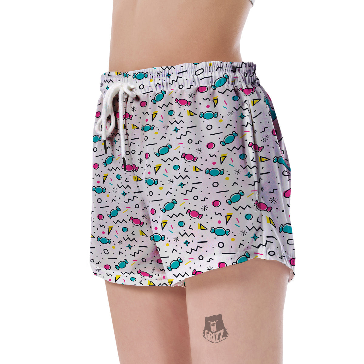 Candy Print Pattern Women's Shorts-grizzshop