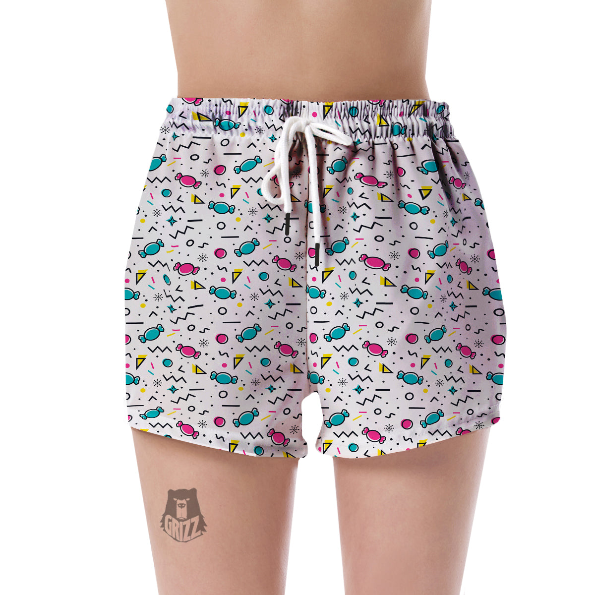 Candy Print Pattern Women's Shorts-grizzshop