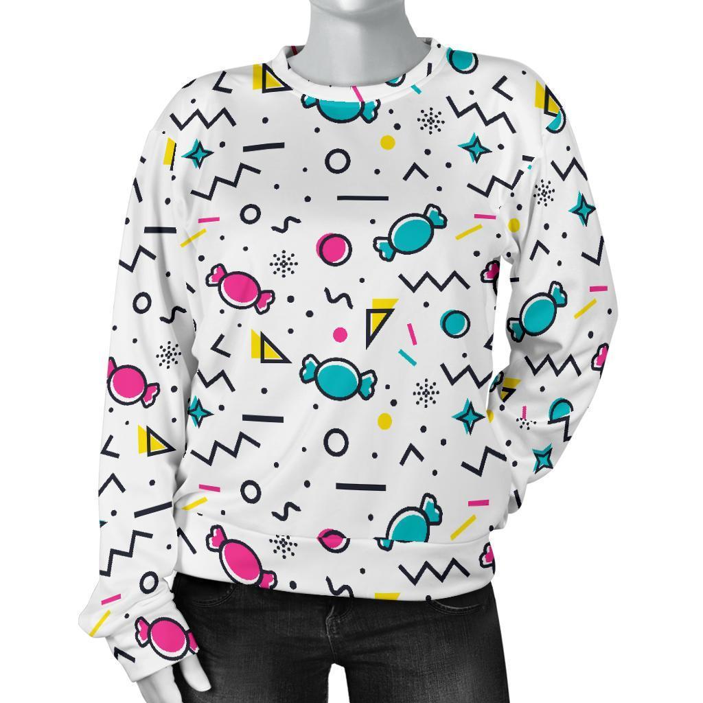 Candy Print Pattern Women's Sweatshirt-grizzshop