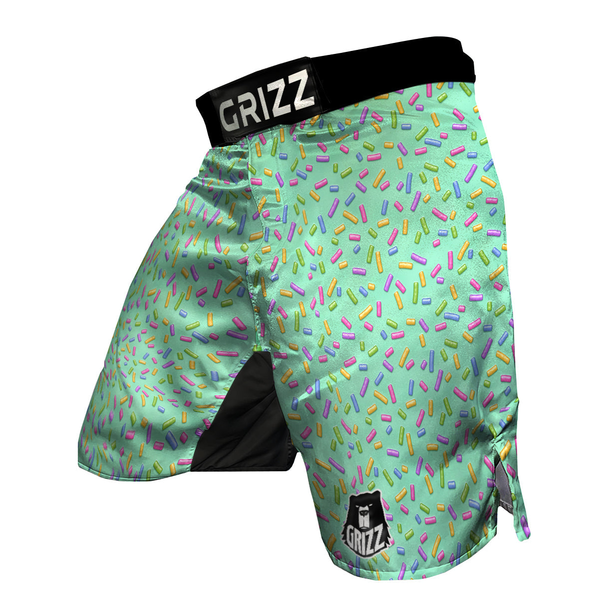 Candy Sprinkles Green Sweet Print Pattern MMA Shorts-grizzshop