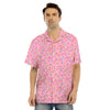 Candy Sprinkles Sweet Pink Print Pattern Men's Hawaiian Shirt-grizzshop