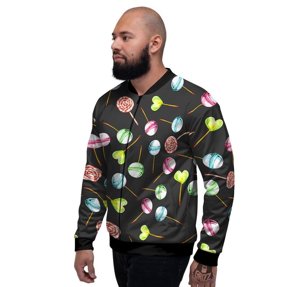 Candy Sweet Print Pattern Men's Bomber Jacket-grizzshop